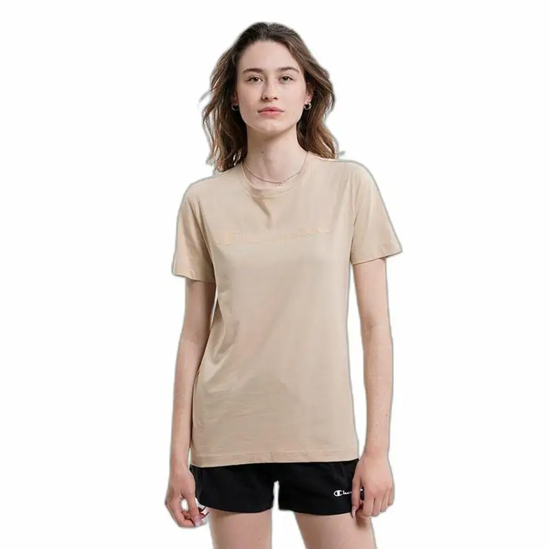 Maglia a Maniche Corte Donna Champion Crewneck | Champion Beige