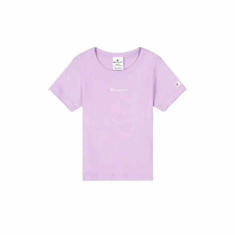 Maglia a Maniche Corte per Bambini Champion Crewneck Lavanda | Champion Viola