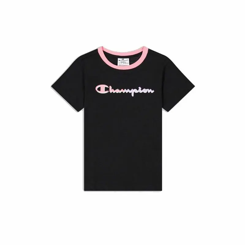 Maglia a Maniche Corte per Bambini Champion Crewneck Nero | Champion