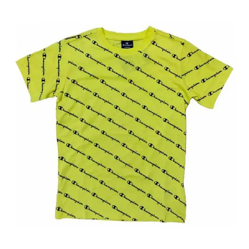 Maglia a Maniche Corte per Bambini Champion Multilogo Giallo | Champion