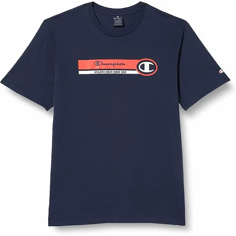 Maglia a Maniche Corte Uomo Champion Crewneck Azzurro | Champion Blu