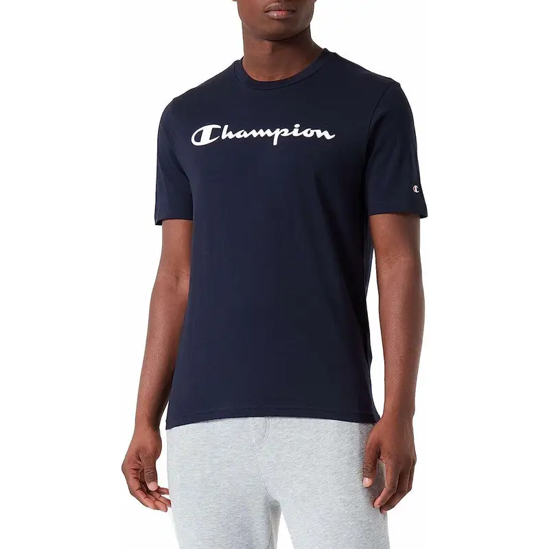 Maglia a Maniche Corte Uomo Champion Crewneck Azzurro | Champion Blu