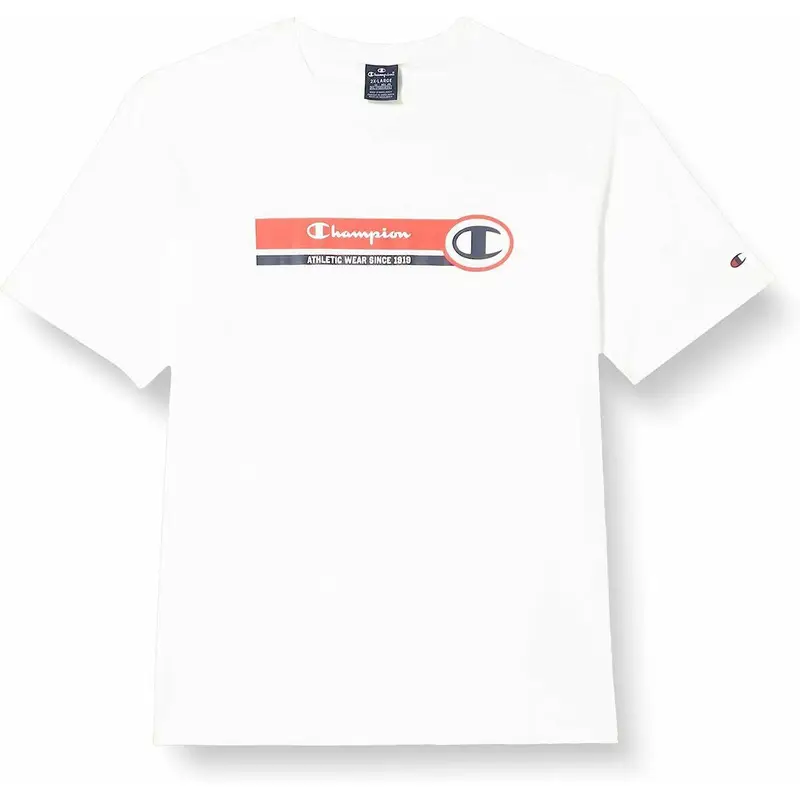 Maglia a Maniche Corte Uomo Champion Crewneck Bianco | Champion