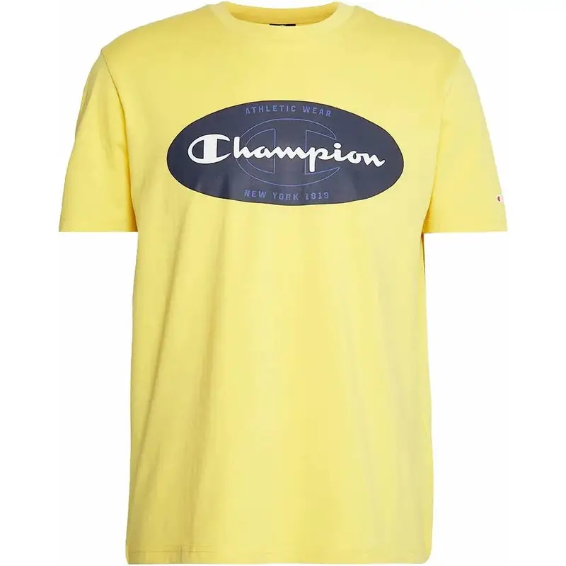 Maglia a Maniche Corte Uomo Champion Crewneck Giallo | Champion