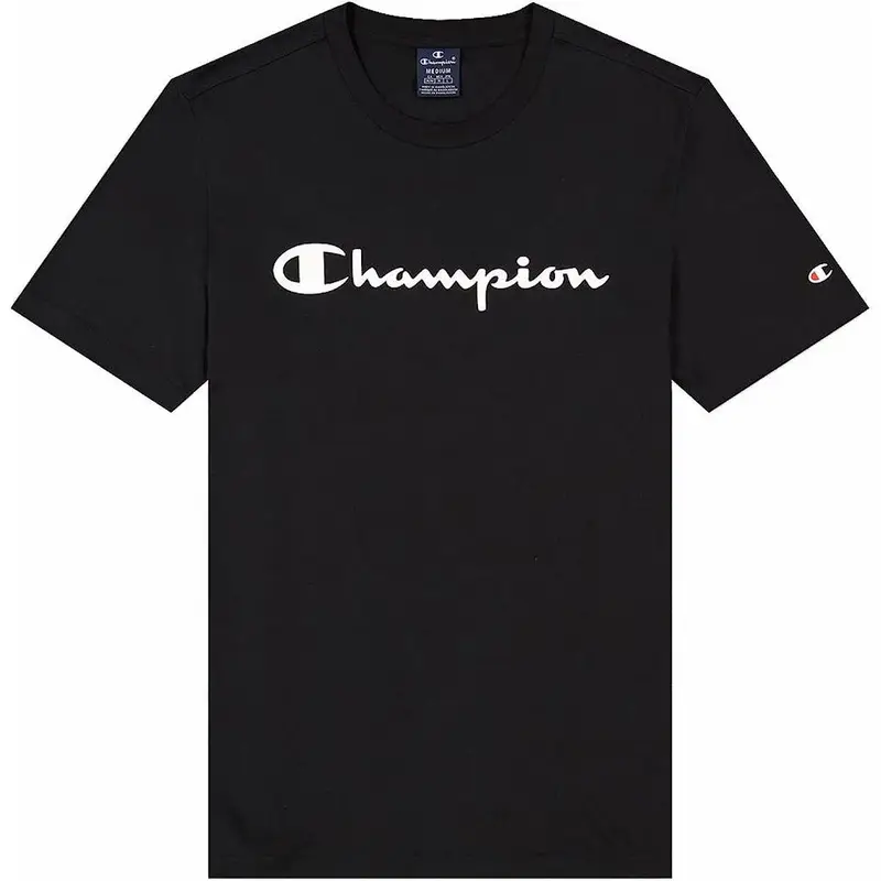 Maglia a Maniche Corte Uomo Champion Crewneck Nero | Champion