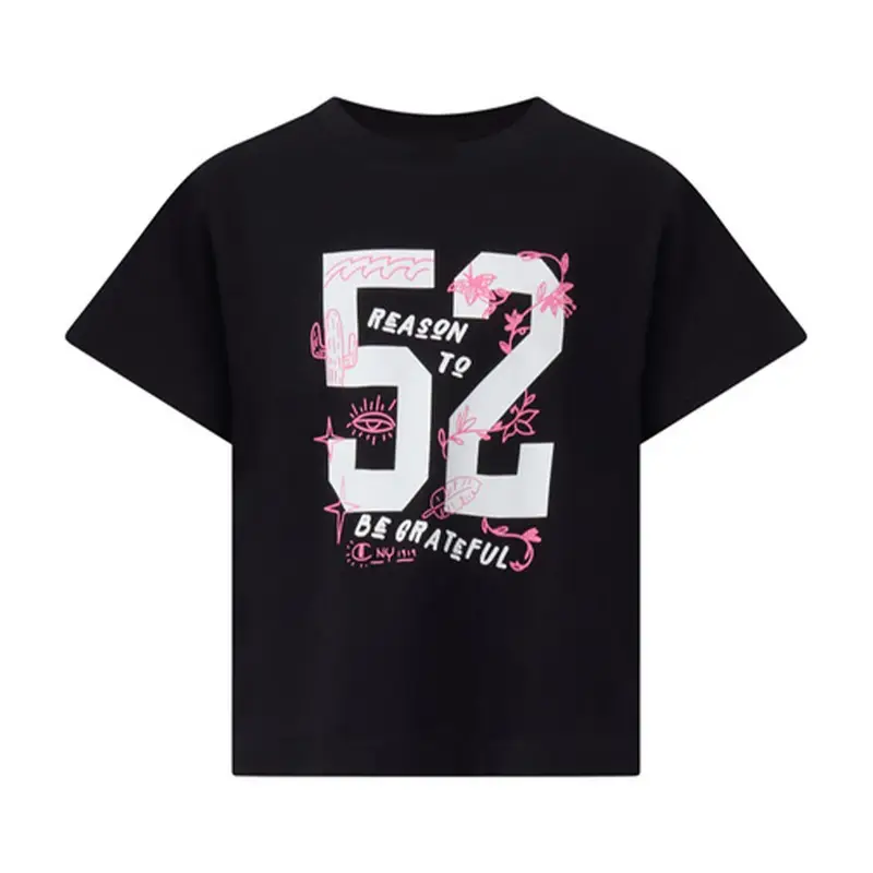 Maglietta Palestra Logo Nero Bambina S