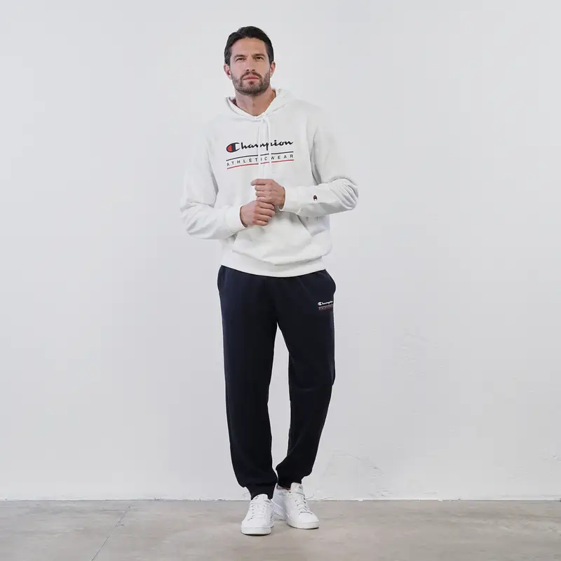 Pantaloni lunghi neri sportivi da uomo con logo