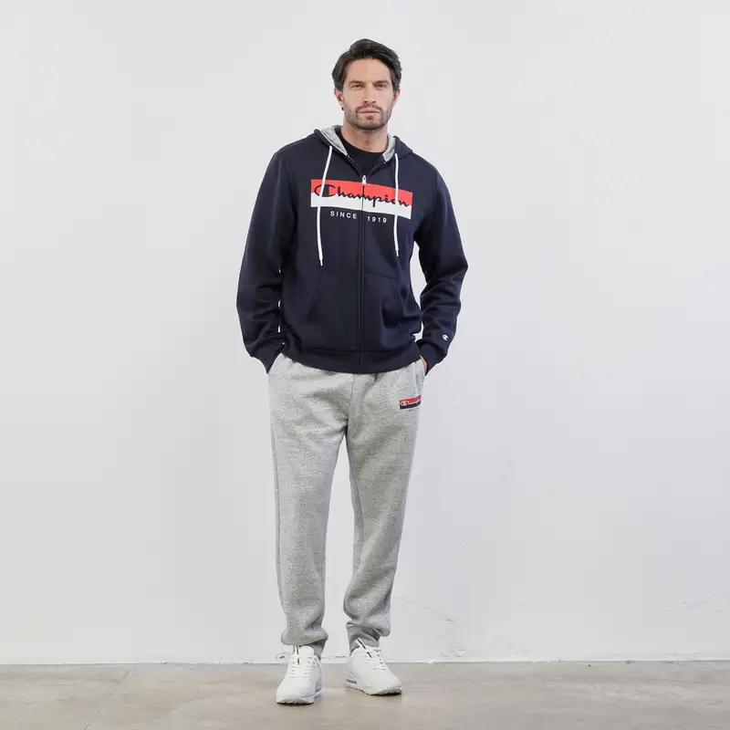 Pantaloni sportivi grigi con tasche e coulisse in vita