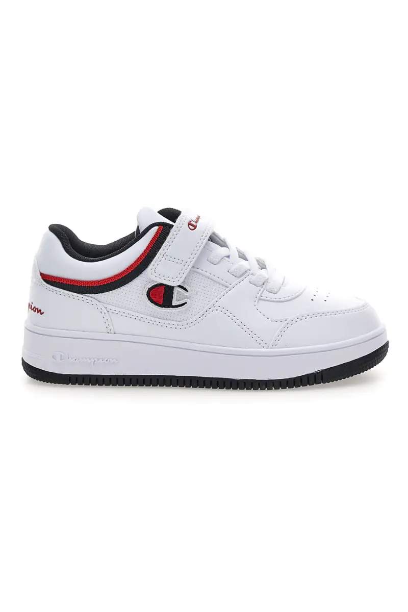 Sneaker bianco tomaia in materiale sintetico Champion Rd18 Low B Ps [BIANCO]