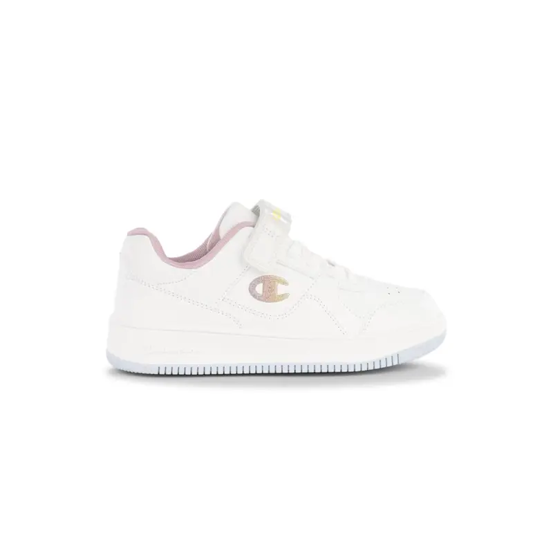 Sneakers basket bianche da bambina Rebound Low con lacci e velcro