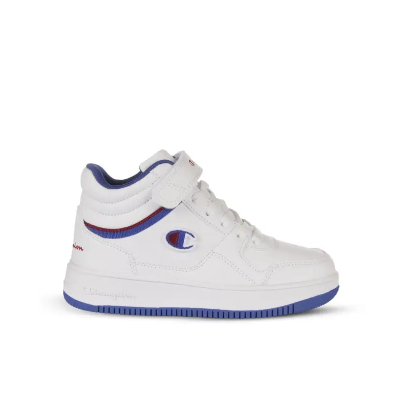 Sneakers basket bianche da bimbo Rebound Mid con lacci e velcro