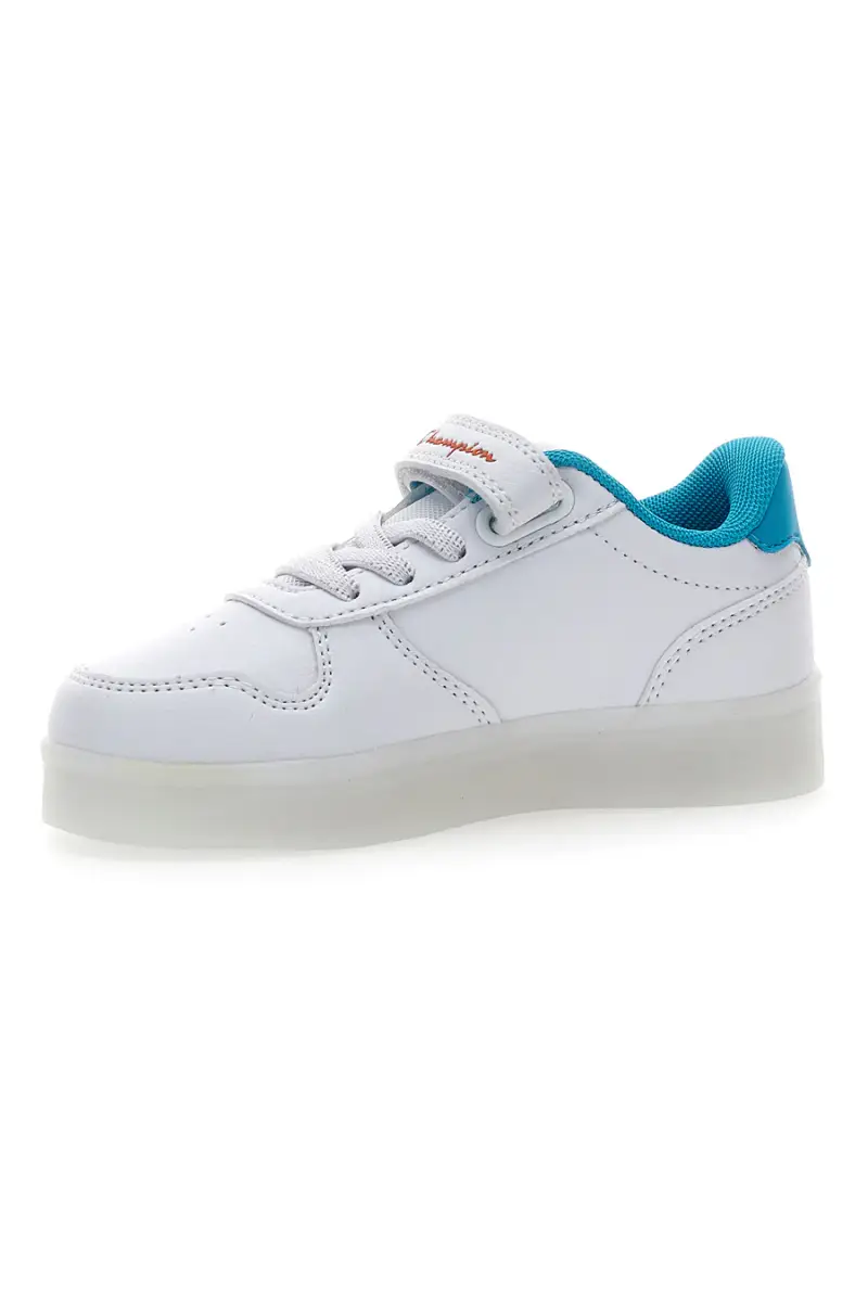 Sneakers bianche con dettagli azzurri e luci Champion GLW B TD [BIANCO] miniatura 4