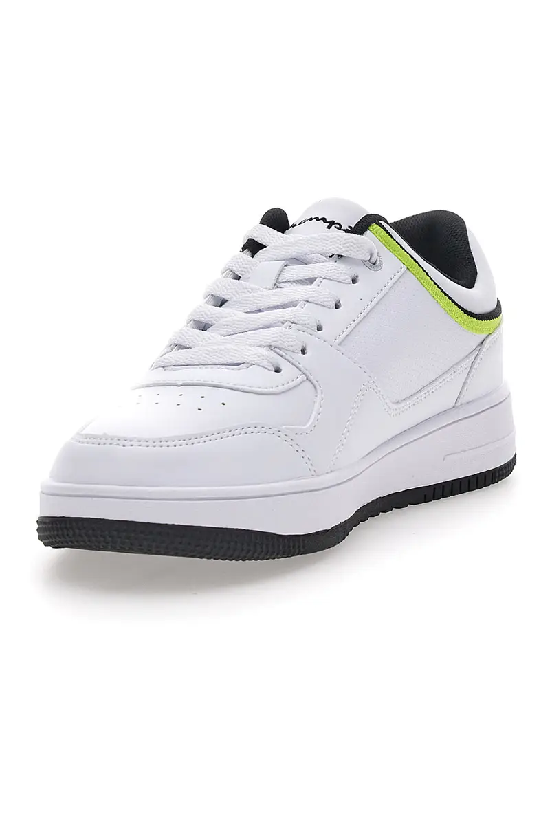 Sneakers Bianche con Dettagli Blu e Gialli CHAMPION RD18 LOW G GS [BIANCO] miniatura 3