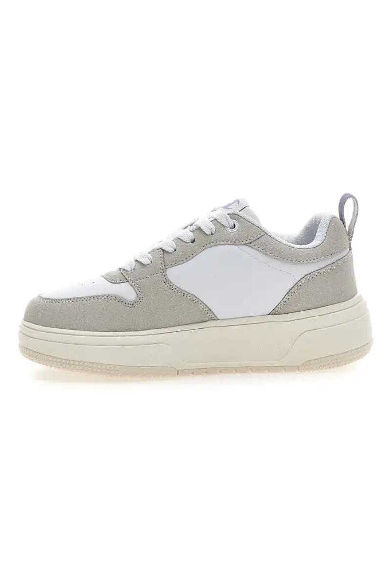 Sneakers bianche con dettagli grigi e lilla Champion Rd18 Lite Low [BIANCO] miniatura 4
