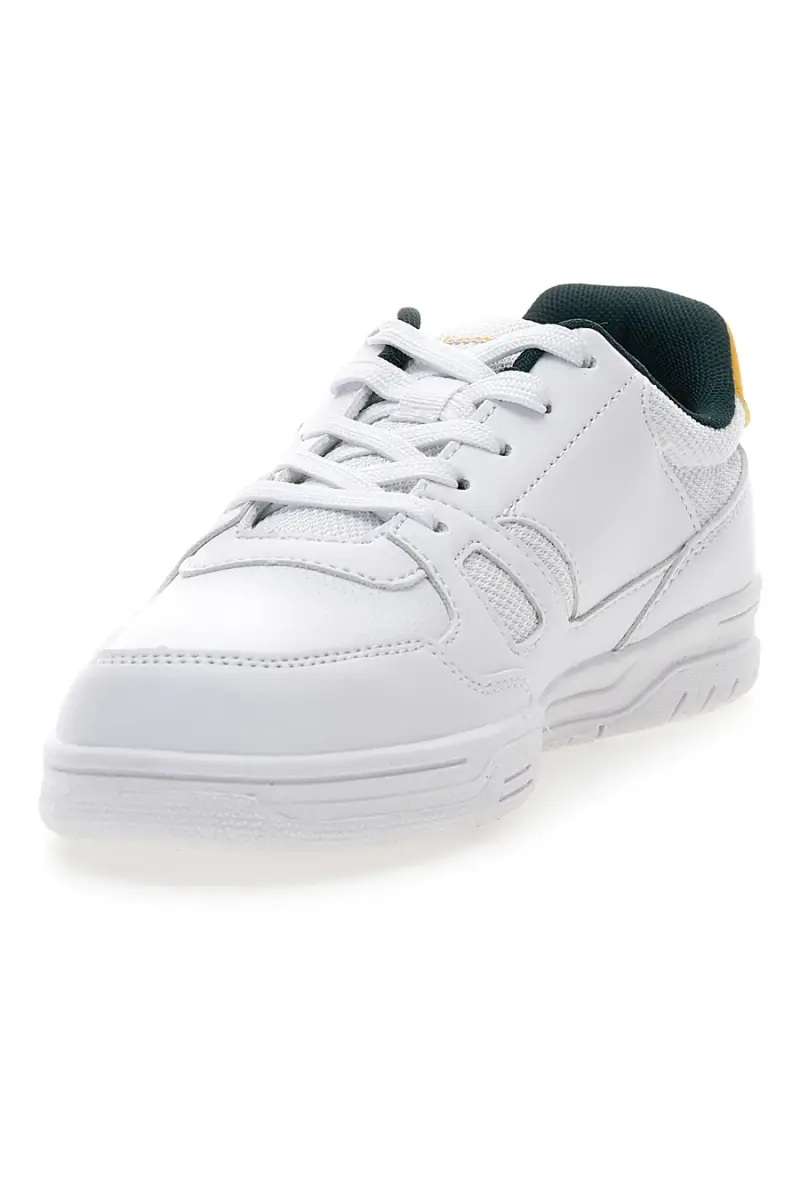 Sneakers bianche con dettagli verde e giallo Champion CLY 87 B GS [BIANCO] miniatura 3
