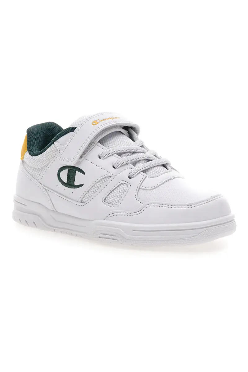 Sneakers bianche con dettagli verdi e gialli Champion CLY 87 B PS [BIANCO] miniatura 2