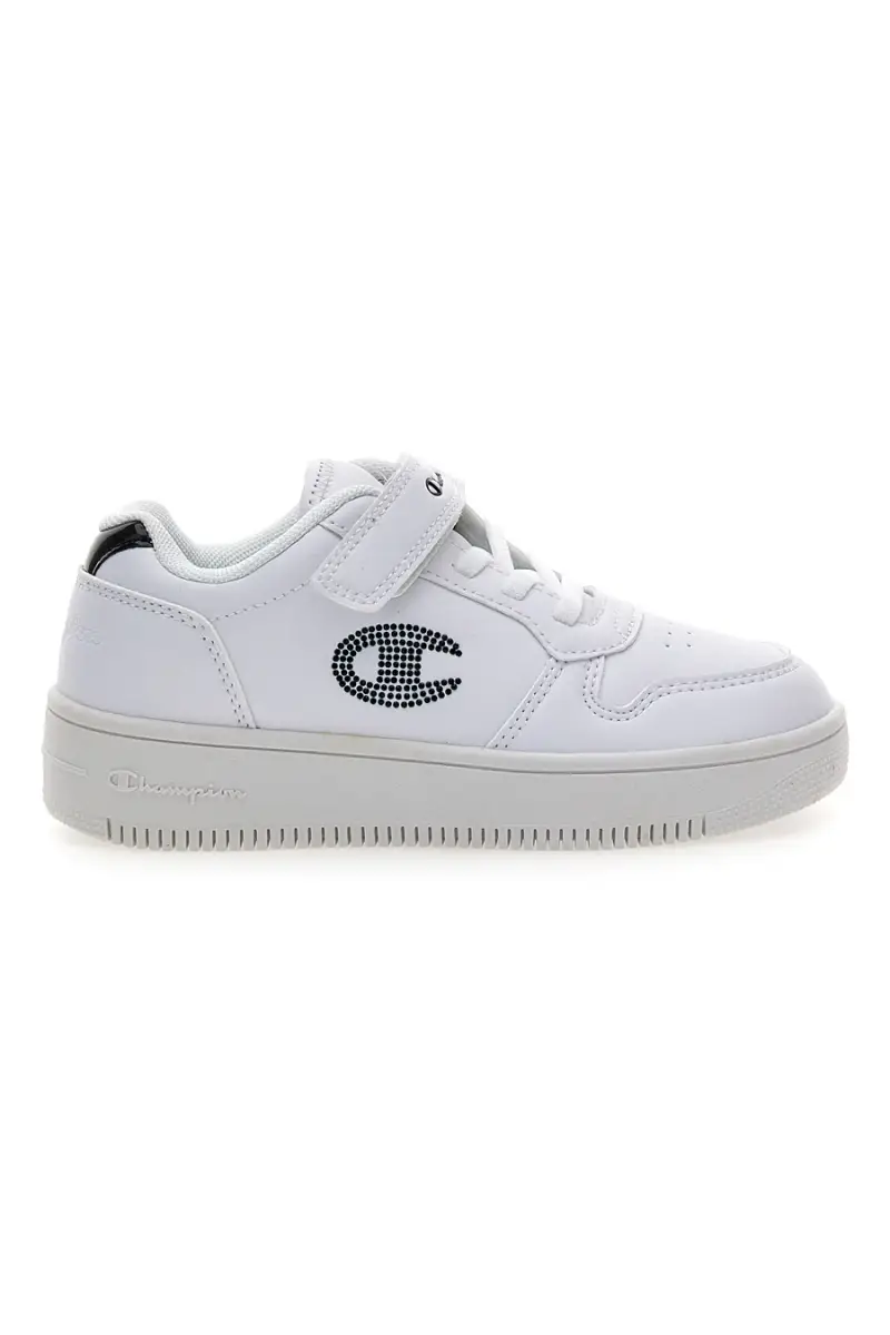 Sneakers bianche con glitter e suola platform Champion RD18 Platform Glitter G PS [BIANCO]