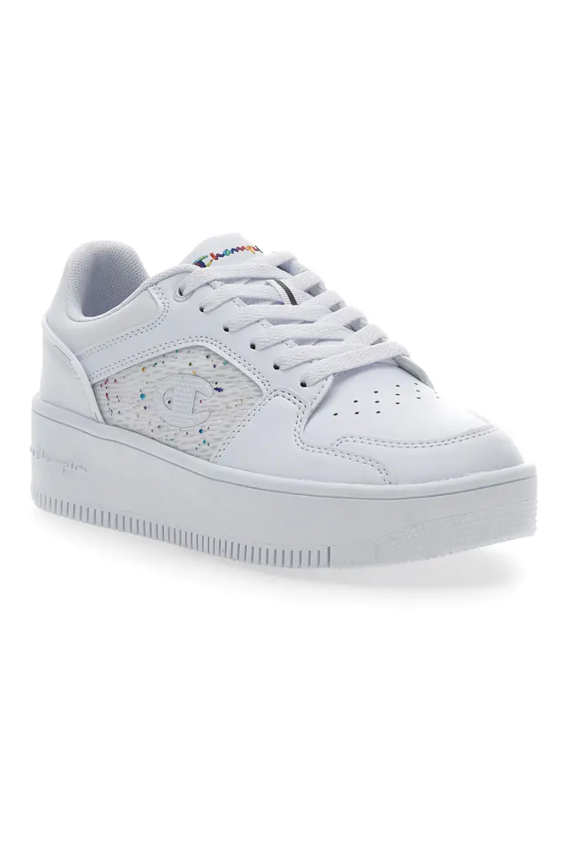 Sneakers Bianche con Lacci Champion Rebound Platform Abstract Low [MULTI] miniatura 2