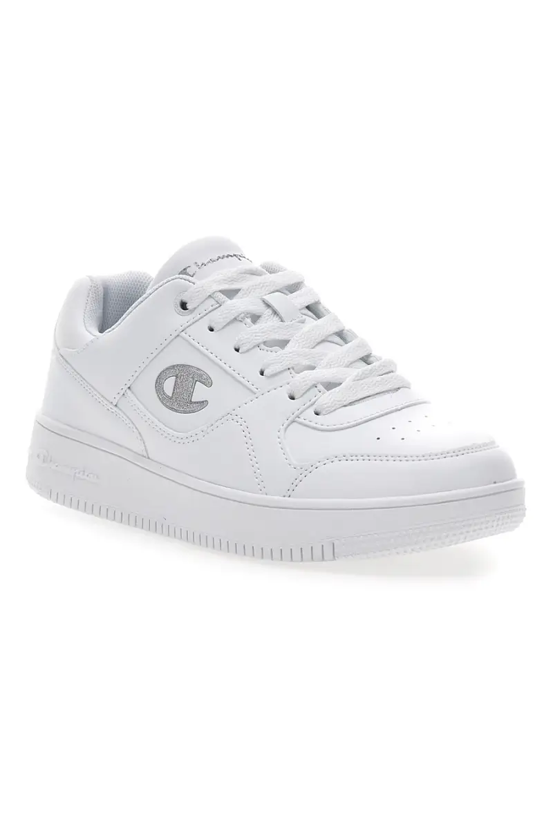 Sneakers Bianche con Logo Laterale Argento CHAMPION RD18 LOW G GS [BIANCO] miniatura 2
