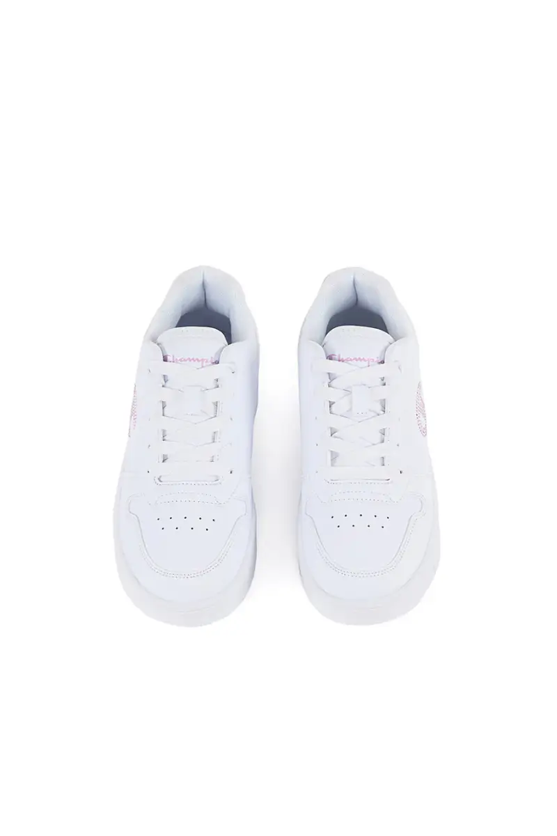 Sneakers Bianche Con Logo Laterale CHAMPION RD18 PLATFORM GLITTER G GS [BIANCO miniatura 5