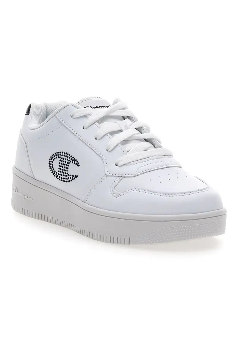 Sneakers bianche con platform e logo glitter Champion Rd18 Platform Glitter G Gs [BIANCO] miniatura 2