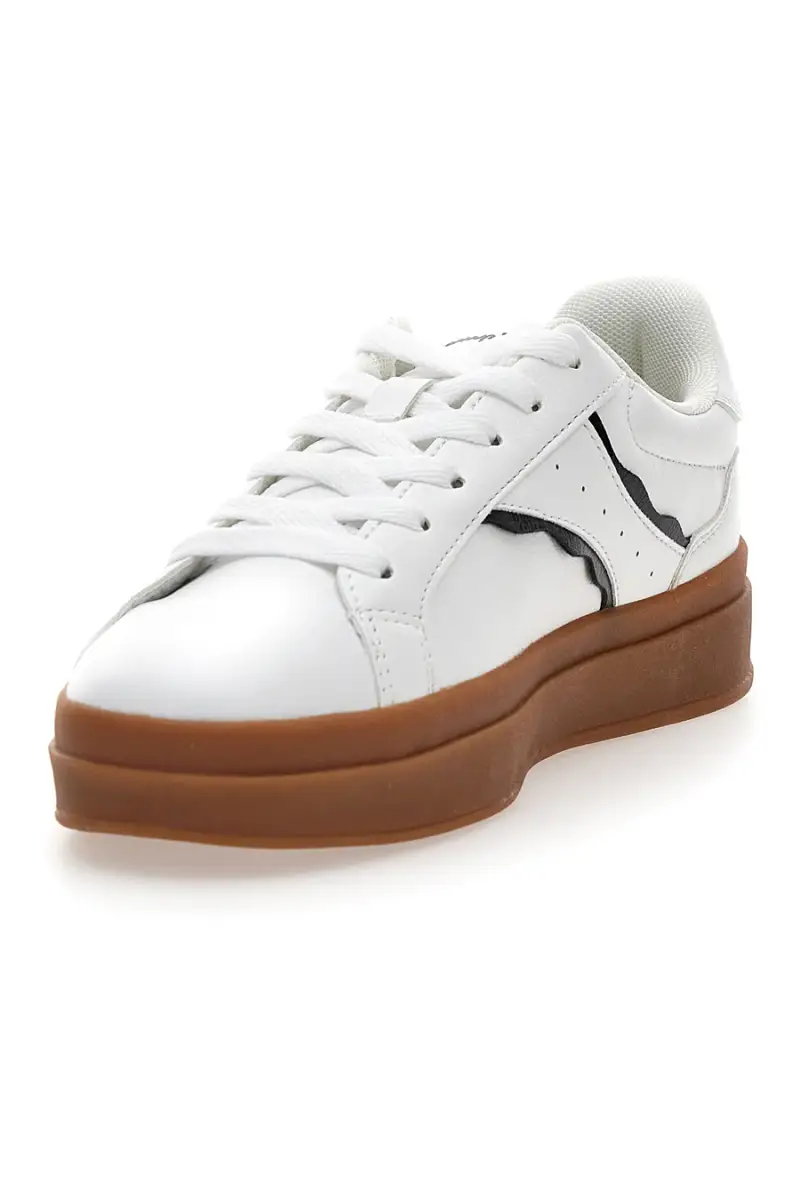 Sneakers bianche con suola marrone Champion PRESTIGE PLATFORM [BIANCO] miniatura 3