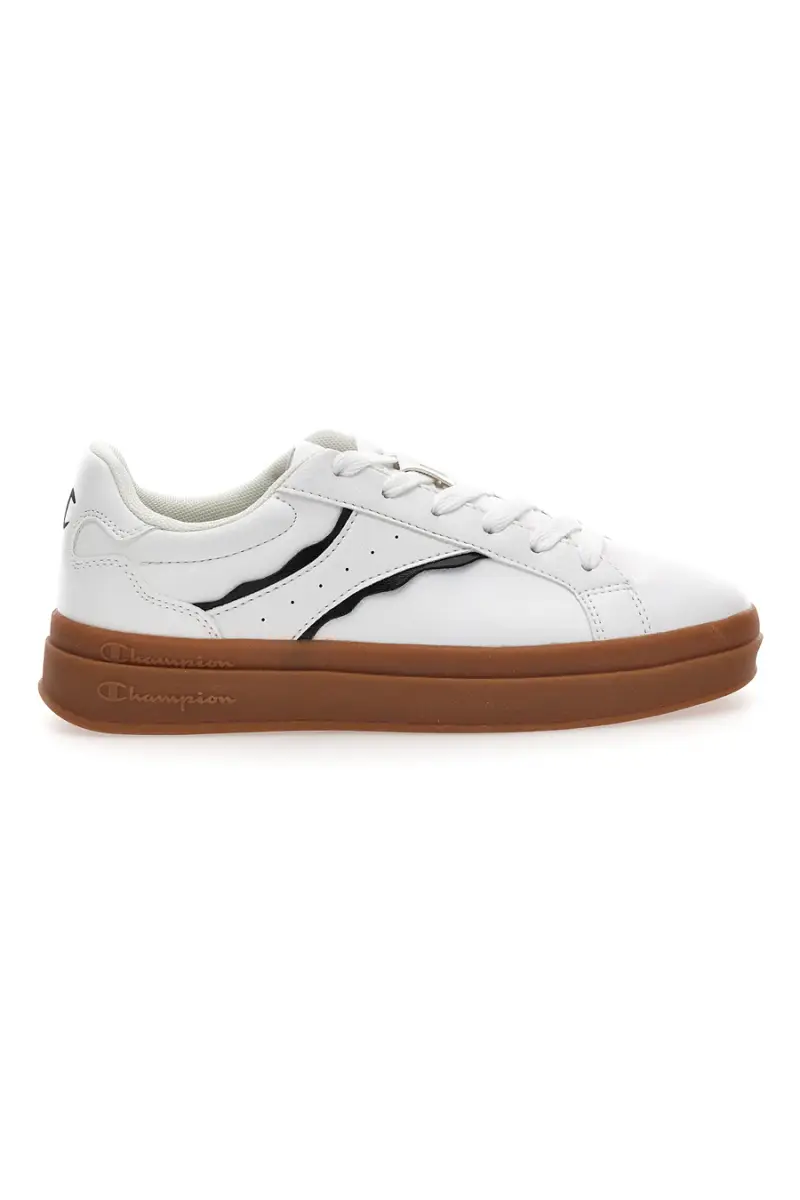 Sneakers bianche con suola marrone Champion PRESTIGE PLATFORM [BIANCO]