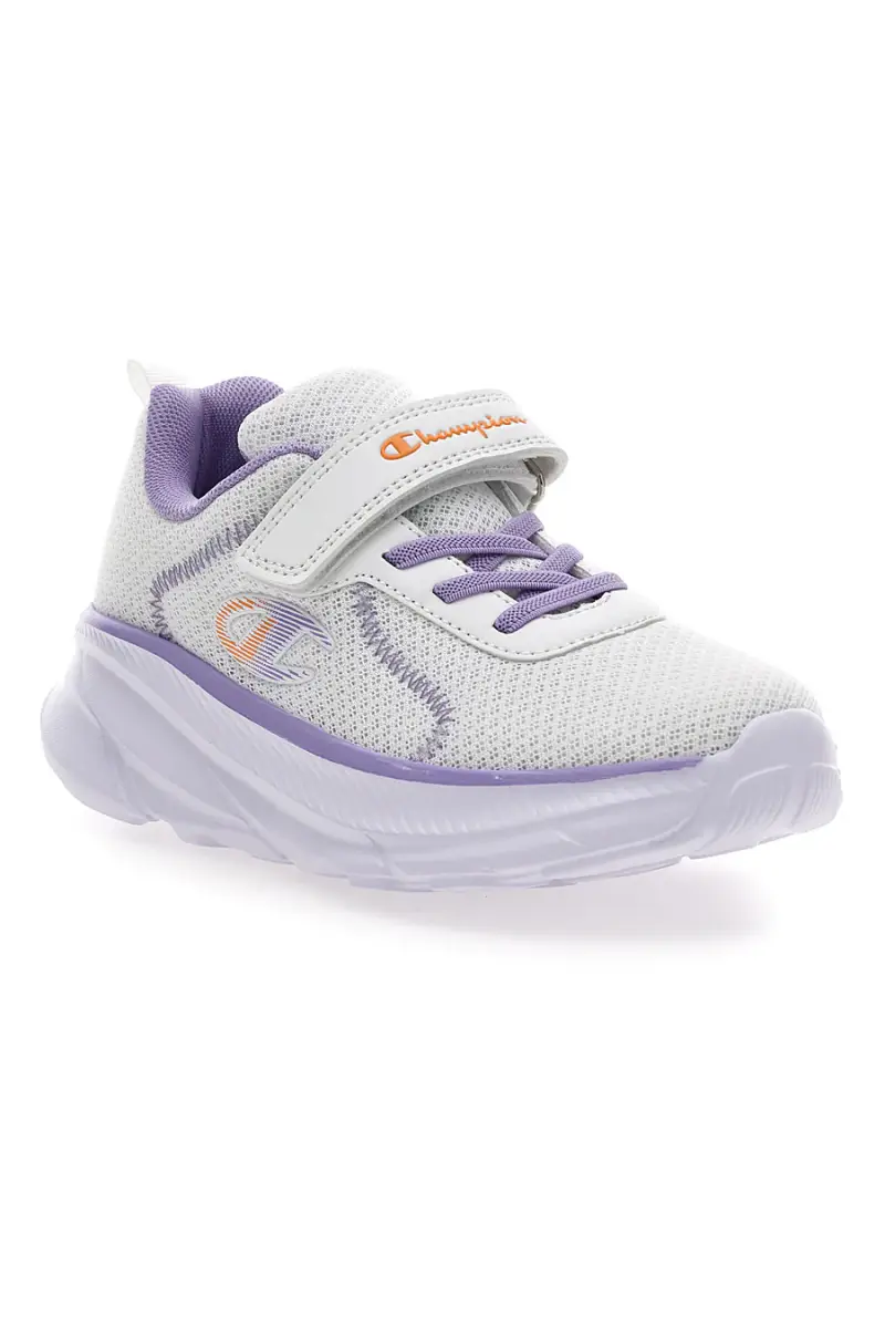 Sneakers bianche e lilla con strappo Champion HRO J GPS Low Cut [BIANCO] miniatura 2