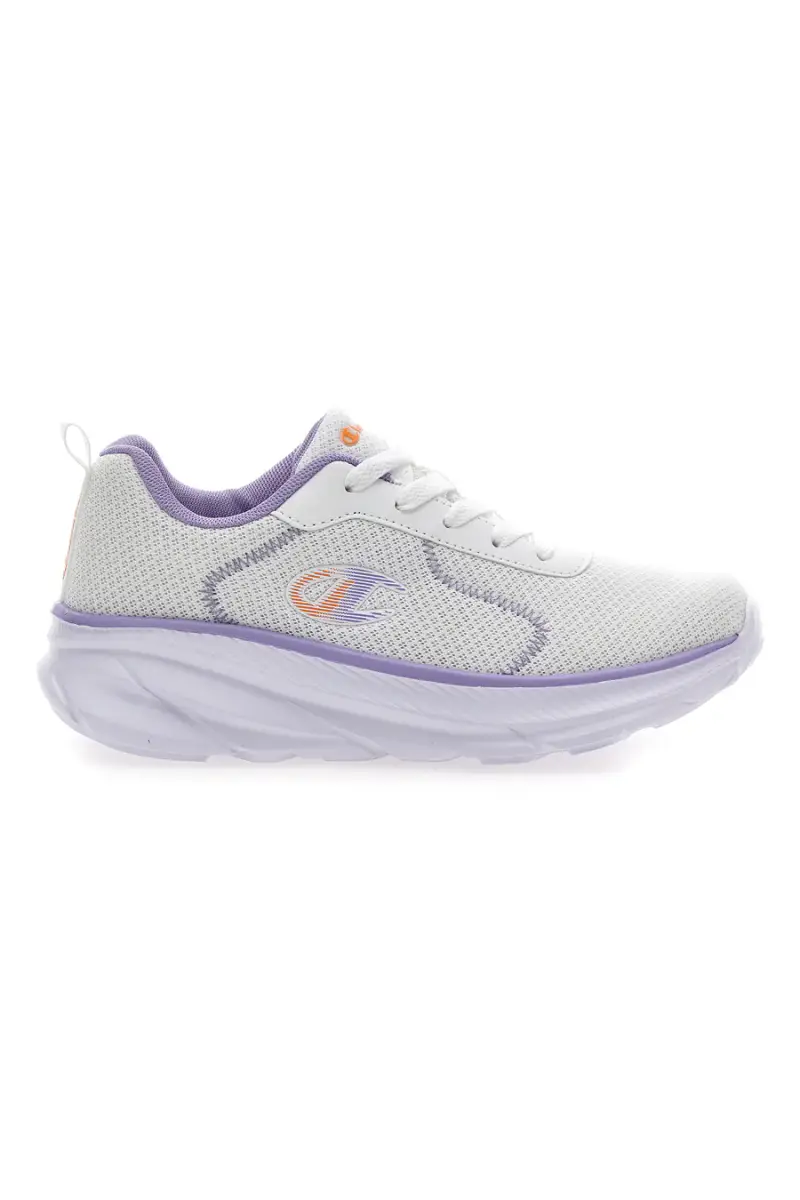 Sneakers bianche e lilla con suola sportiva Champion Hro J G Gs Low Cut [BIANCO]