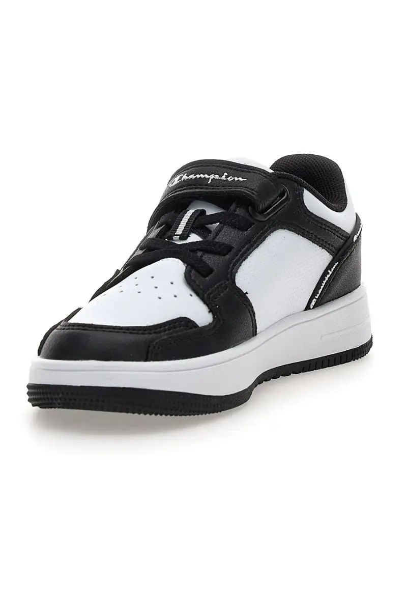 Sneakers bianche e nere con strappo Champion RD18 2.0 Low B PS [NERO miniatura 4