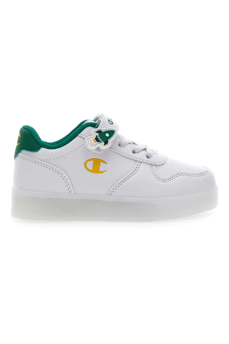 Sneakers Bianche e Verdi Con Luci Champion Glw B TD [BIANCO]