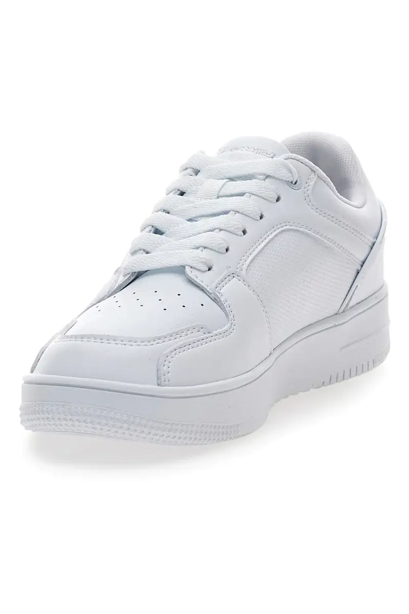 Sneakers bianche in materie sintetiche stile basket Champion RD18 2 Low [BIANCO] miniatura 3