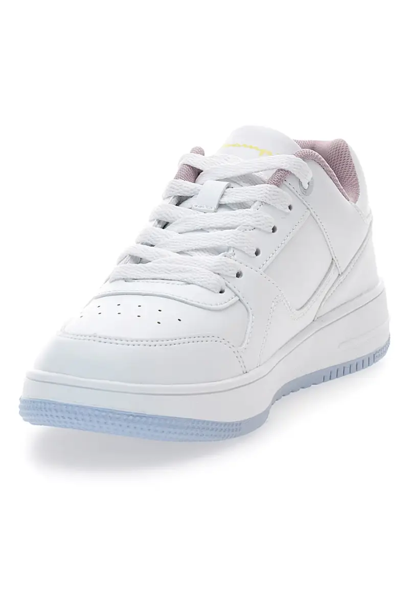 Sneakers bianche stile basket con suola trasparente Champion RD18 Low G GS [BIANCO] miniatura 3