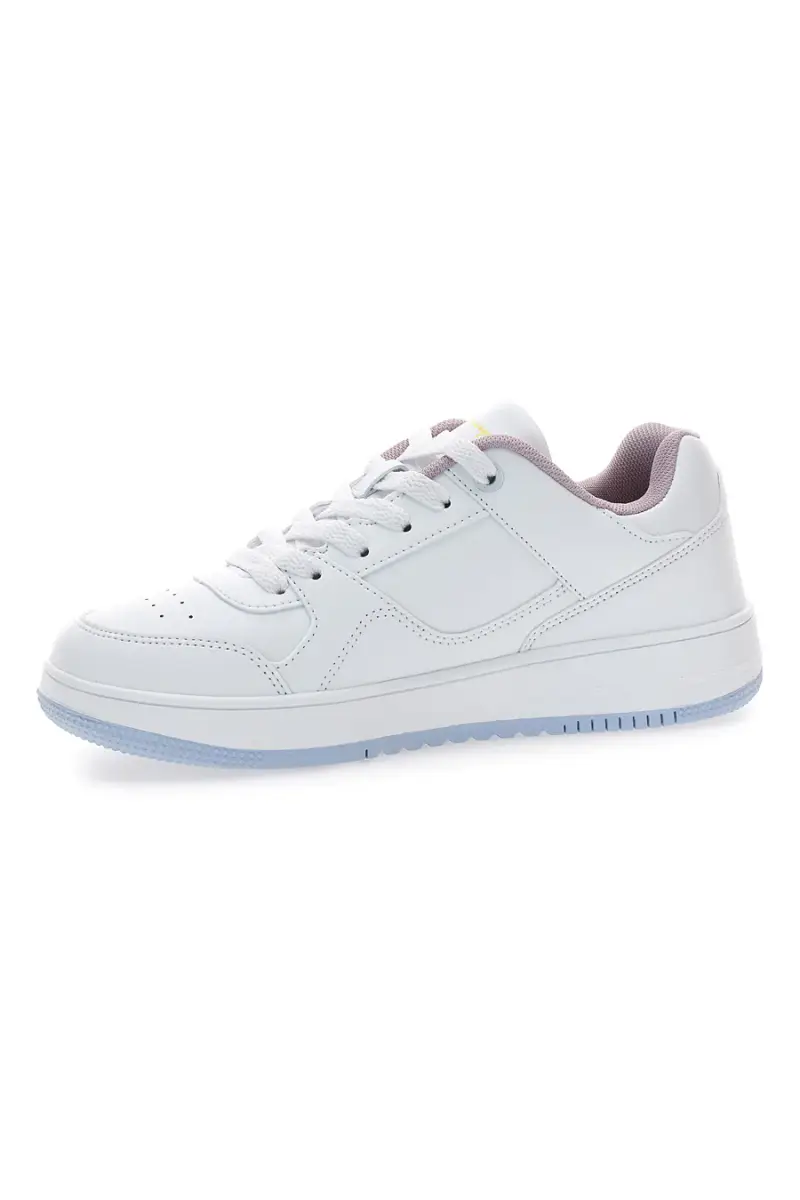 Sneakers bianche stile basket con suola trasparente Champion RD18 Low G GS [BIANCO] miniatura 4