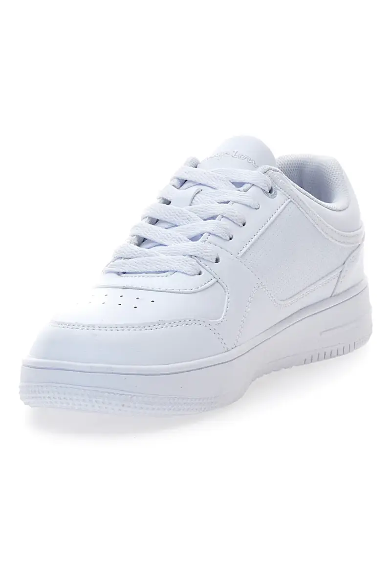 Sneakers bianche total white con logo Champion RD18 LOW B GS [BIANCO] miniatura 3