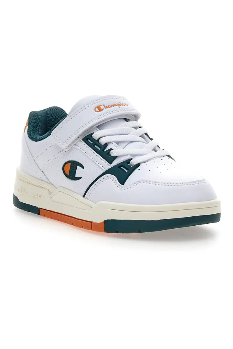 Sneakers bianco dettagli verdi e arancioni Champion Rd18 Heritage Evolve B Ps [BIANCO] miniatura 2