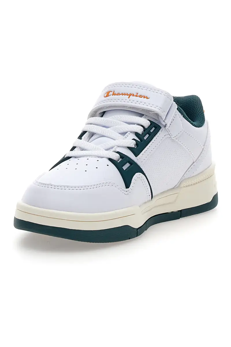 Sneakers bianco dettagli verdi e arancioni Champion Rd18 Heritage Evolve B Ps [BIANCO] miniatura 3