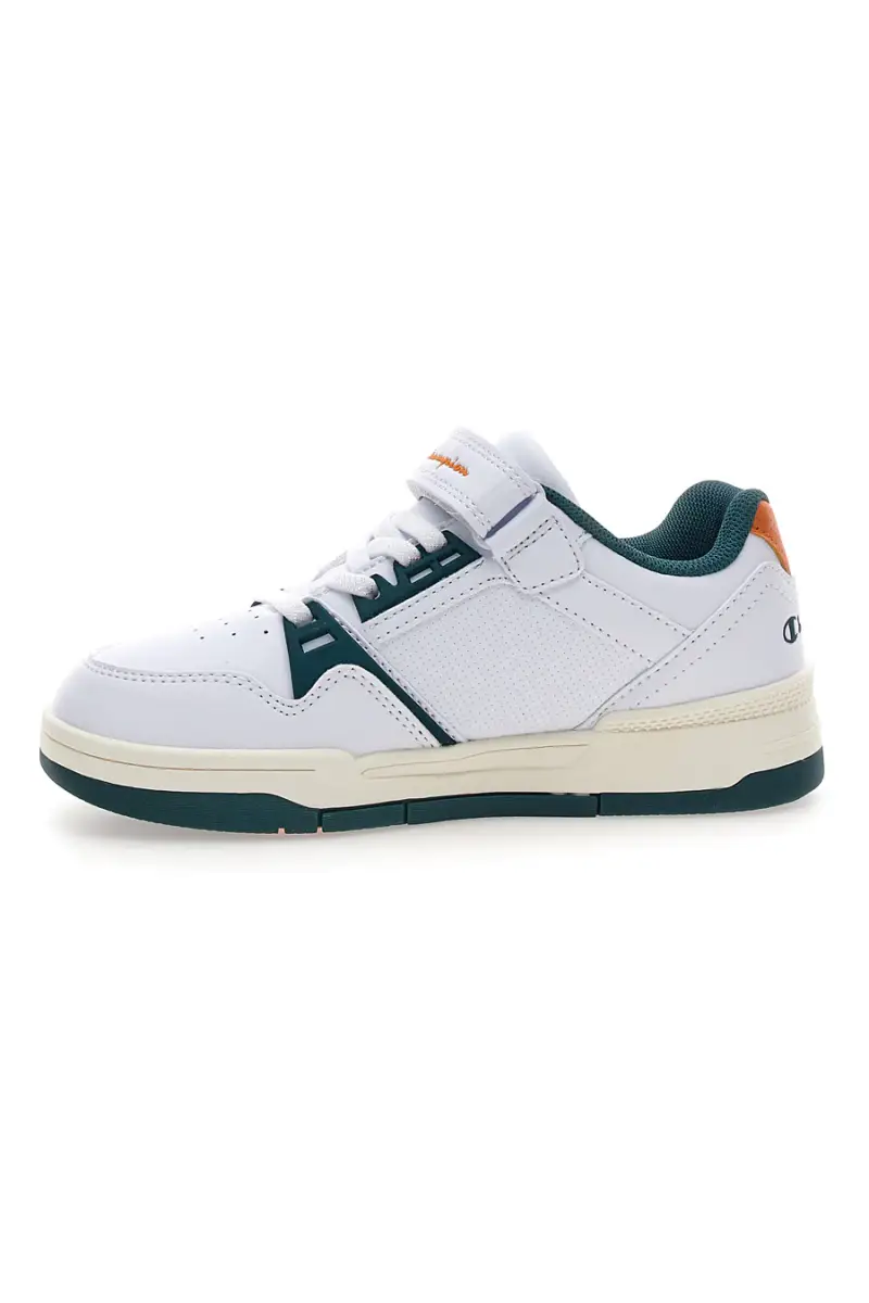 Sneakers bianco dettagli verdi e arancioni Champion Rd18 Heritage Evolve B Ps [BIANCO] miniatura 4