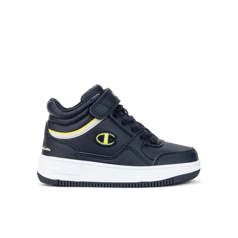 Sneakers bimbo alte da basket blu Rebound Mid con velcro e lacci