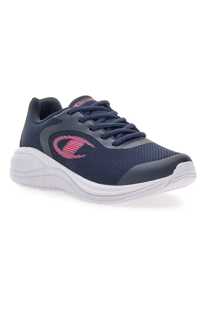 Sneakers blu con logo rosa in mesh traspirante Champion SYPHON ENGAGE MESH G GS [BLU] miniatura 2