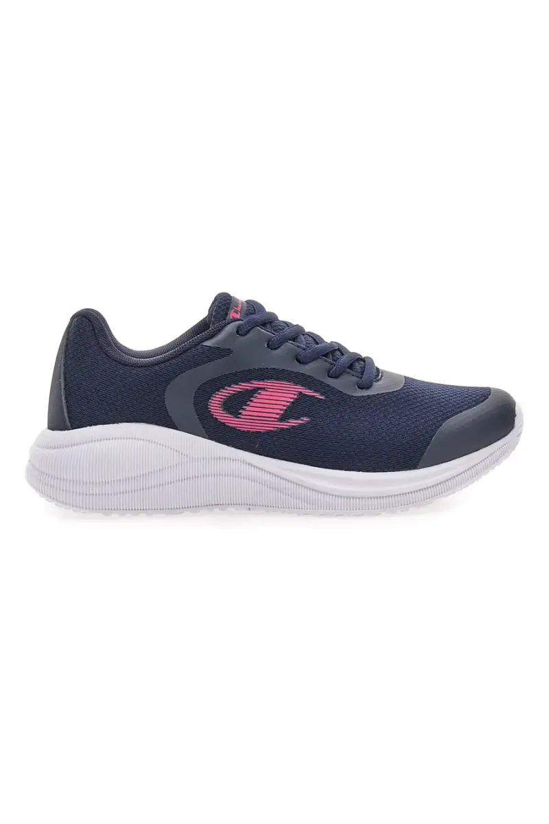 Sneakers blu con logo rosa in mesh traspirante Champion SYPHON ENGAGE MESH G GS [BLU]