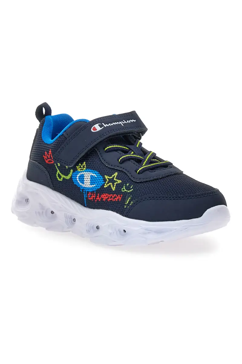 Sneakers blu con stampa e luci Champion Funfair Print B PS Low Cut Shoe [NNY] miniatura 2