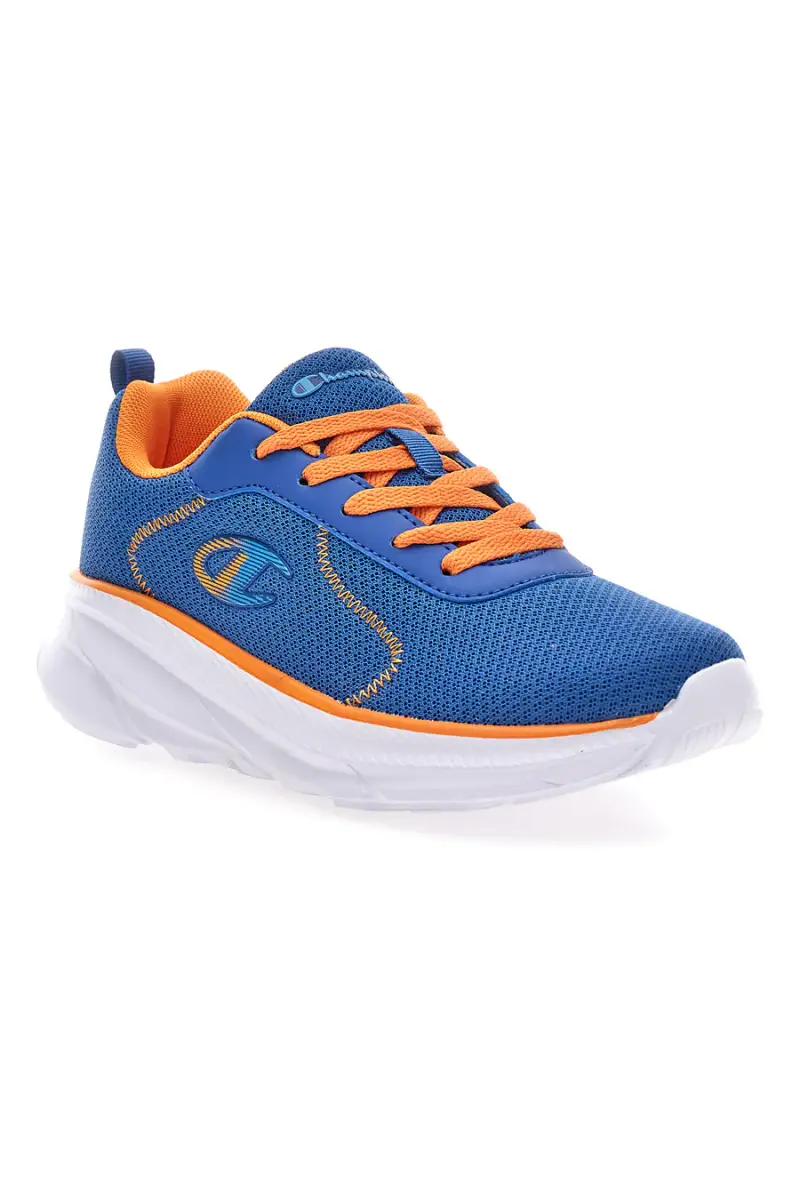 Sneakers blu e arancioni con suola sportiva Champion Hro Jb Gs Low Cut [BLU miniatura 2