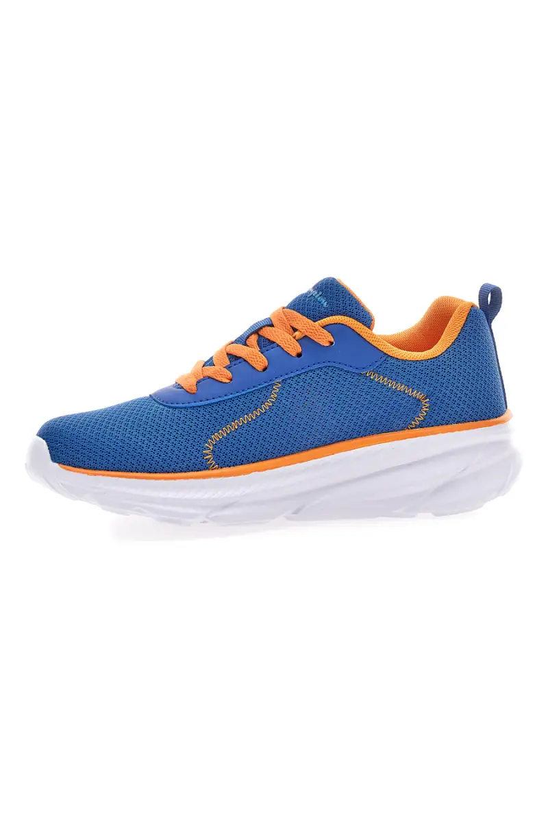 Sneakers blu e arancioni con suola sportiva Champion Hro Jb Gs Low Cut [BLU miniatura 4