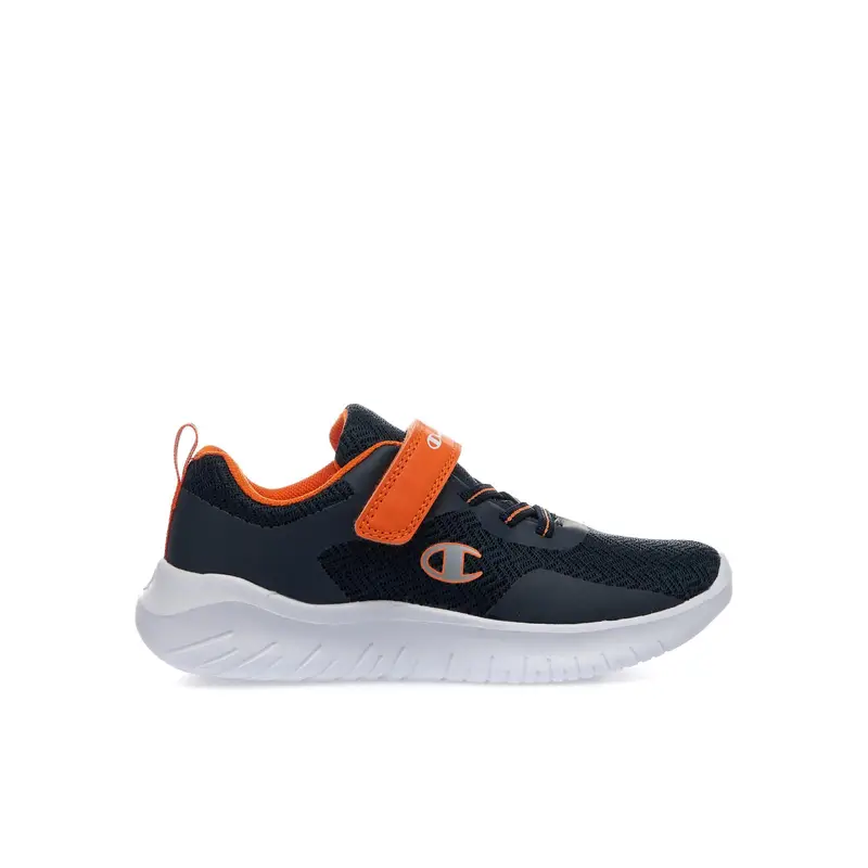 Sneakers da ginnastica blu da bambino Softy Evolve con velcro e dettagli fluo