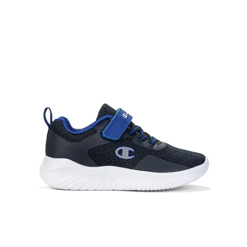 Sneakers da ginnastica blu Softy Evolve con velcro da bimbo