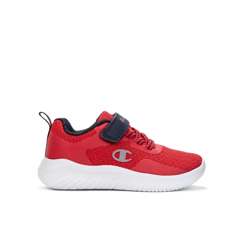 Sneakers da ginnastica rosso Softy Evolve con velcro da bimbo