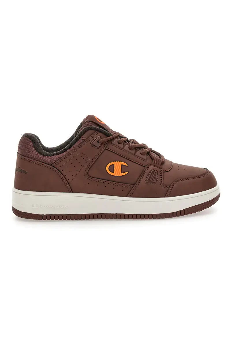 Sneakers marroni con logo arancione Champion RD18 LOW COMB B GS [MARRONE]