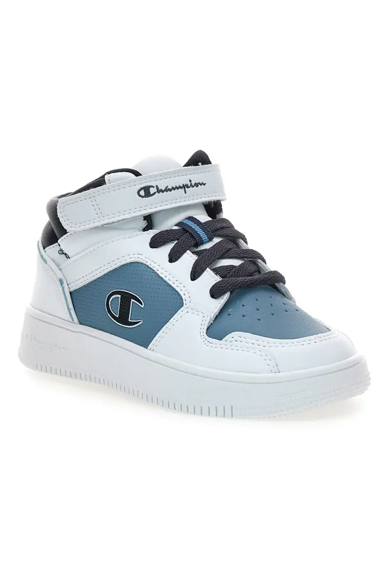 Sneakers mid bianche e blu con strappo Champion RD18 2 MID B PS [BIANCO miniatura 2