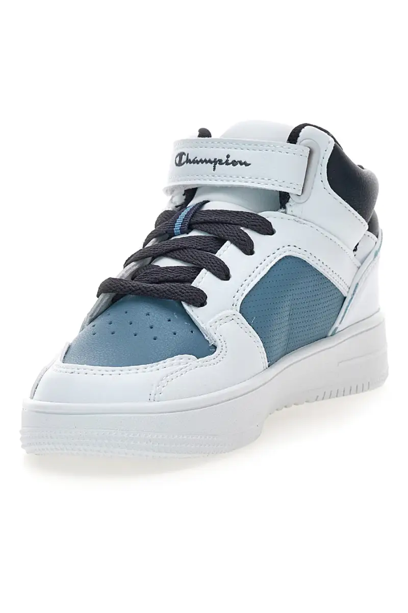 Sneakers mid bianche e blu con strappo Champion RD18 2 MID B PS [BIANCO miniatura 3
